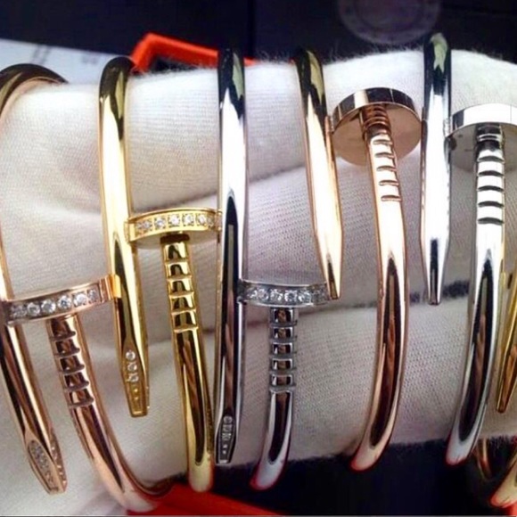 Nail Bracelet - Rose Gold, Yellow Gold, Silver